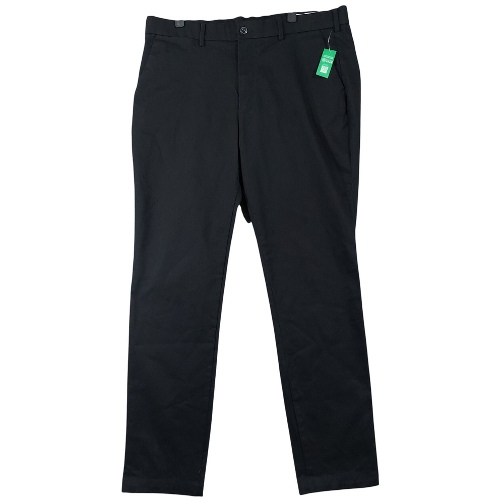 Gap Skinny Chino Pants Mens 36x32 Black Stretch Cotton Trousers NEW